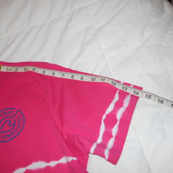 Aeropostale Crew T-Shirt L Tie Dye Hot Pink White - Picture 13 of 16
